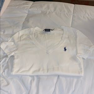 Ralph Lauren white v-neck top